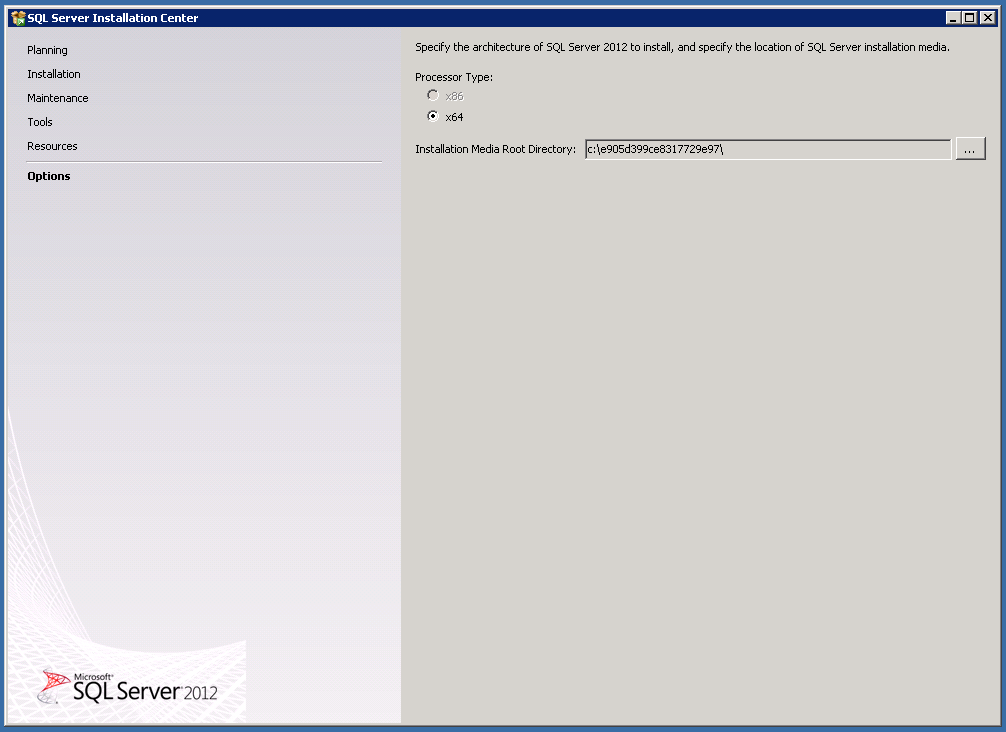 SQL Server installation Options