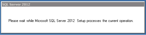 SQL Server installation - processing