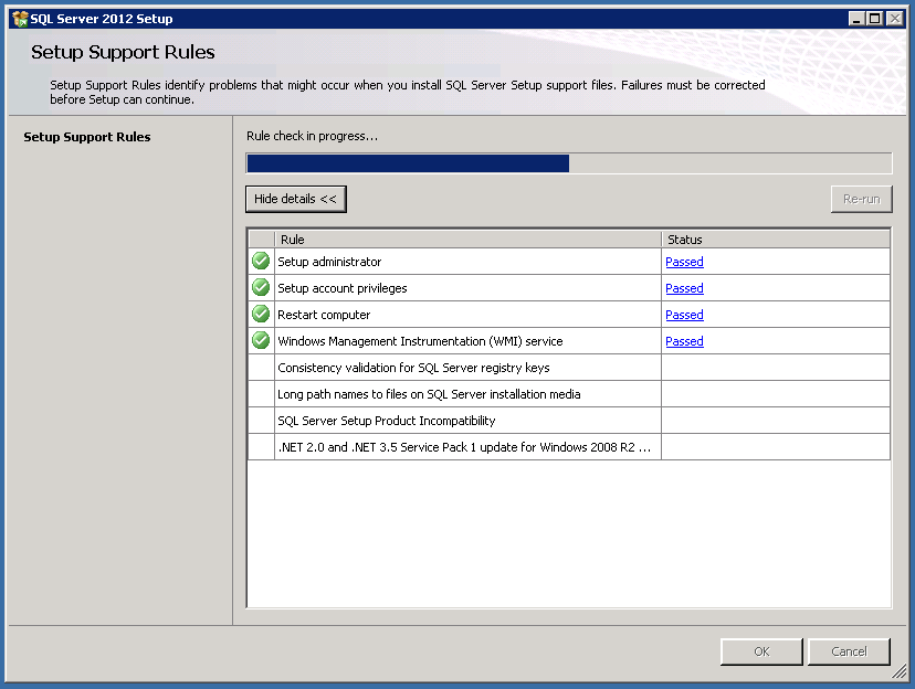 Setup support rules