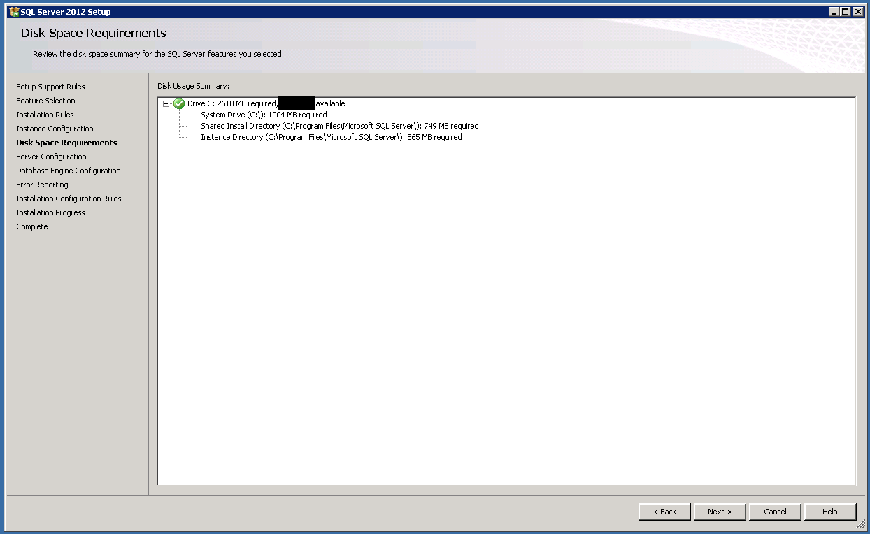 installing an instance of sql express 2012 on my pc