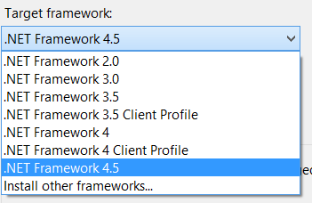 Where is .NET 4.5 Client Profile