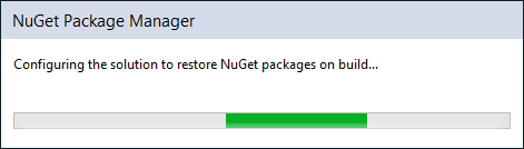 Configuring restore nuget packages on build