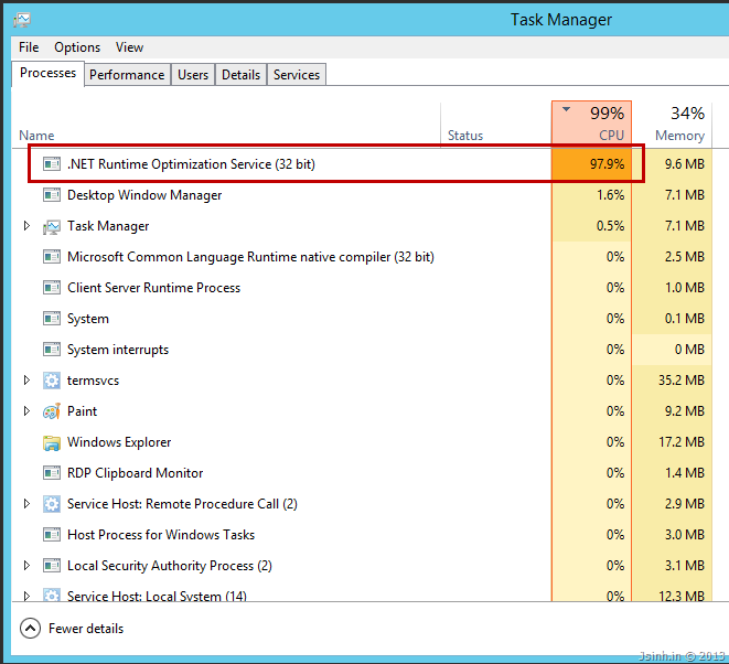 Net runtime optimization service грузит процессор