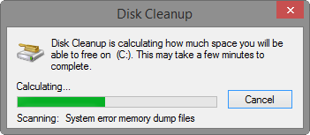 Scanning drive - disk cleanup