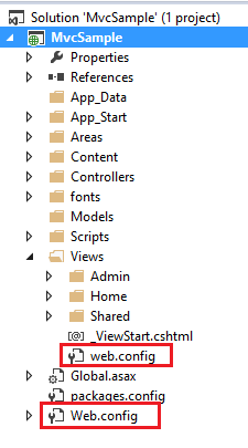 Tale of two web.config in MVC