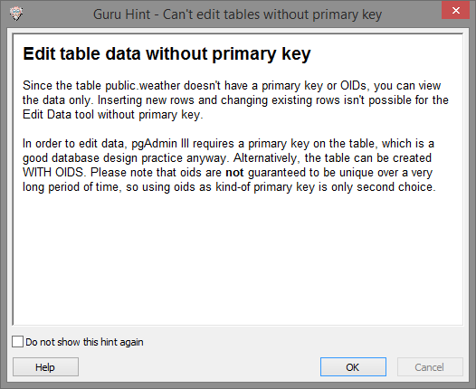 postgresql create table primary index