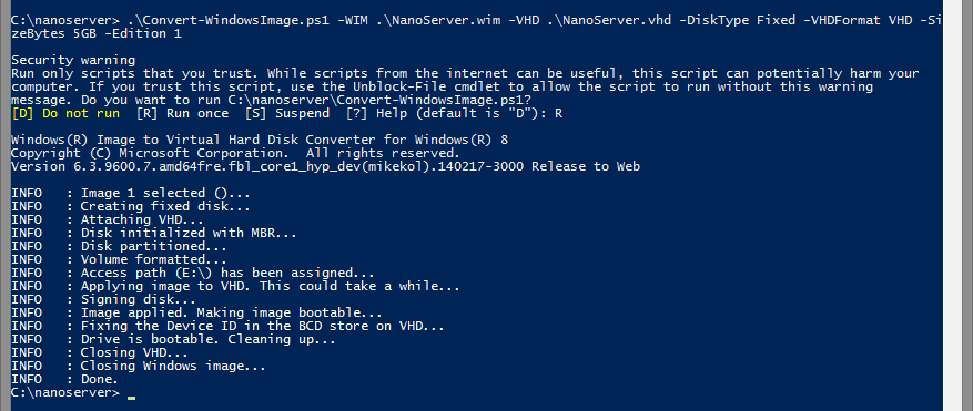 Convert WIM to VHD using Convert-WindowsImage.ps1 script