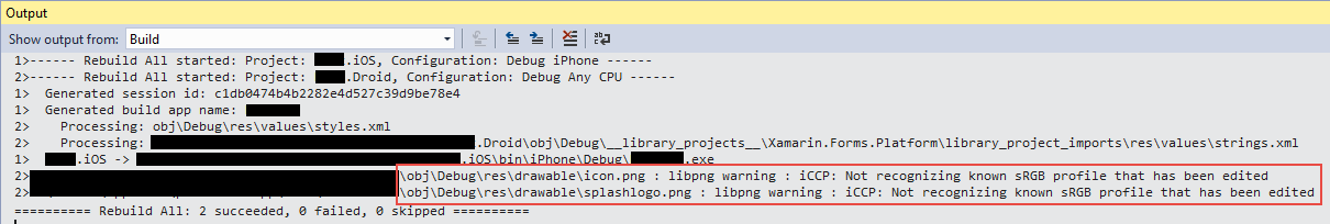 Warning: libpng warning : iCCP: Not recognizing known sRGB profile that has been edited